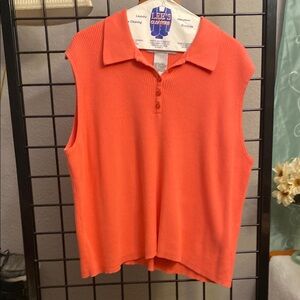 Sleeveless Coral Top